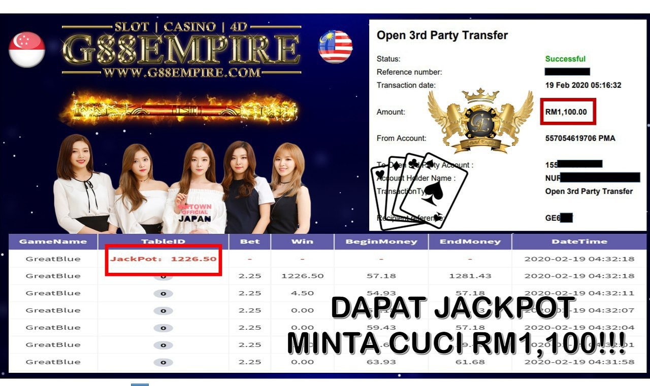 DAPAT JACKPOT MINTA CUCI RM1,100!!!