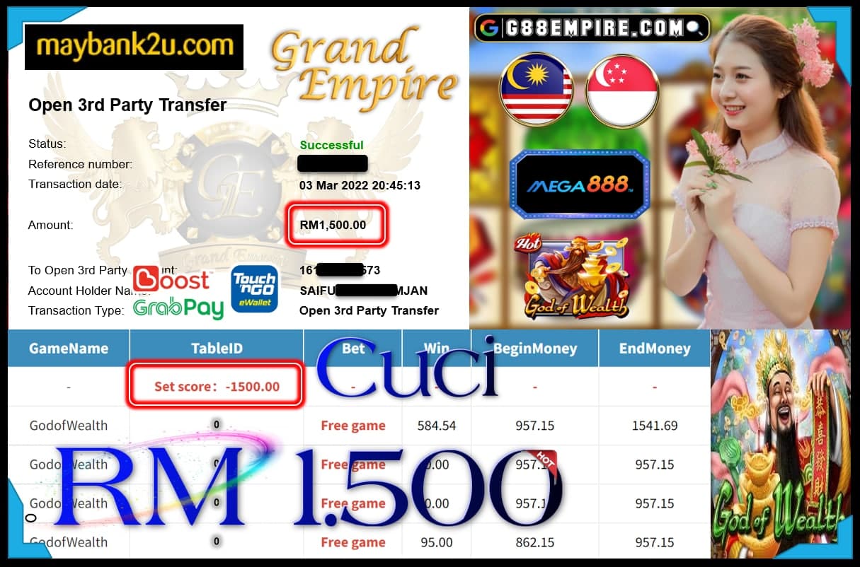 MEGA888 - GODOFWEALTH CUCI RM1,500 !!!