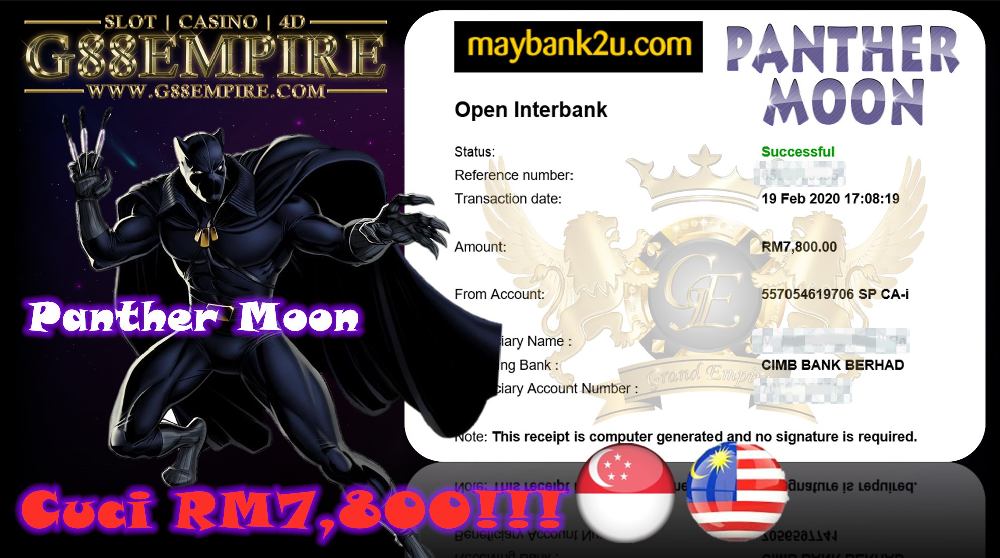 MEMBER MAIN PARTHER MOON CUCI RM7,800!!!