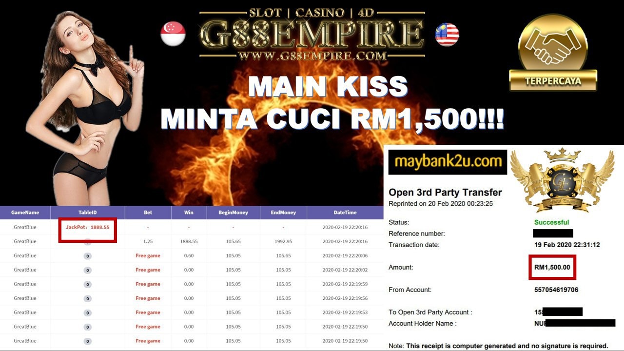 MAIN KISS MINTA CUCI RM1,500!!!