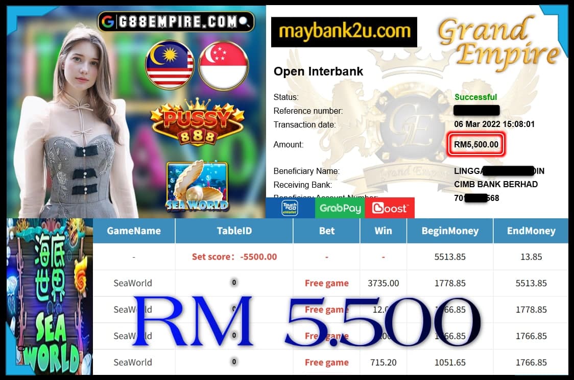 PUSSY888 - SEAWORLD CUCI RM5,500 !!!