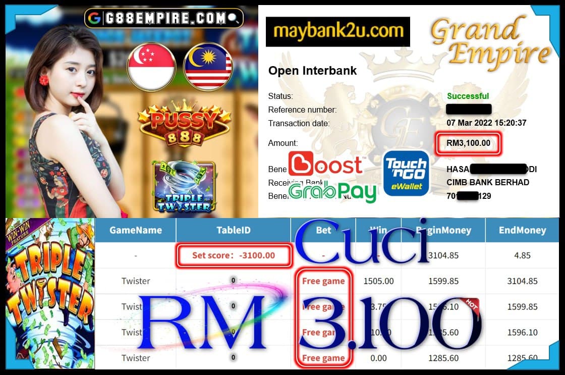 PUSSY888 - TWISTER CUCI RM3,100 !!!