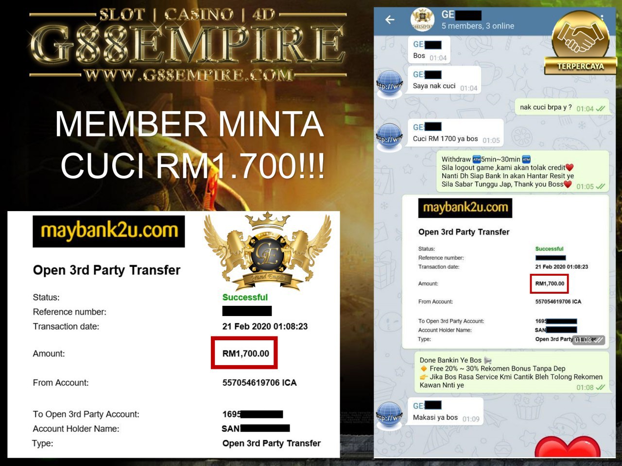 MEMBER MINTA CUCI RM1,700!!!