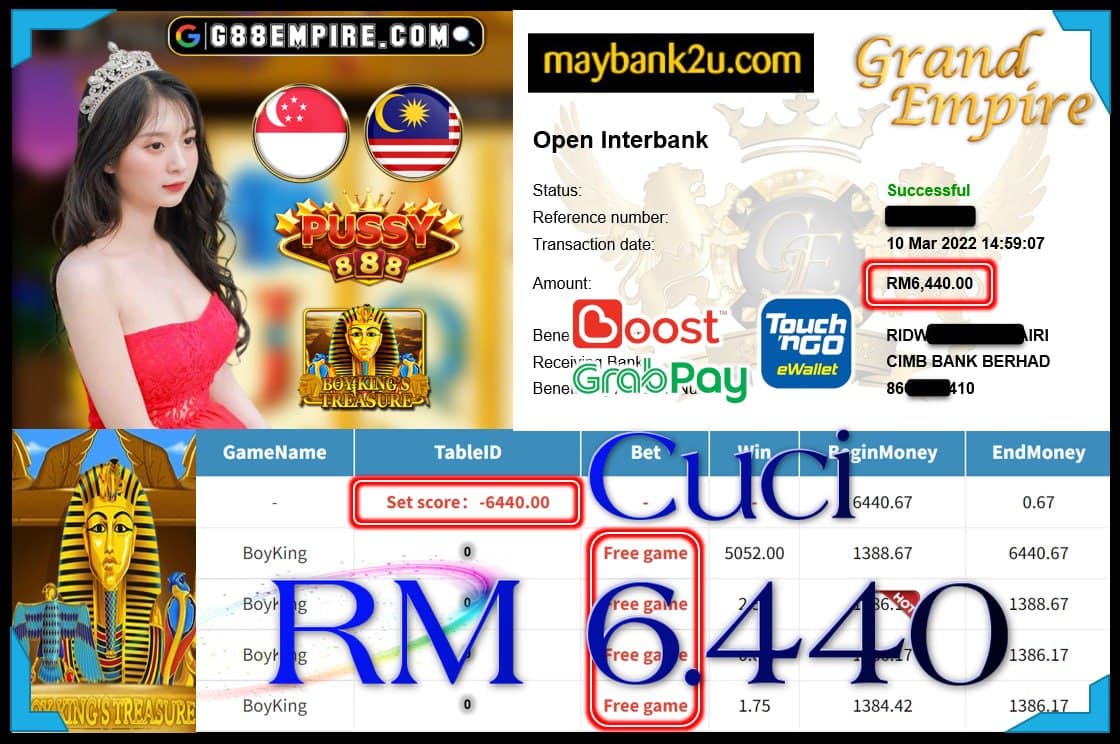 PUSSY888 - BOYKING CUCI RM6,440 !!!