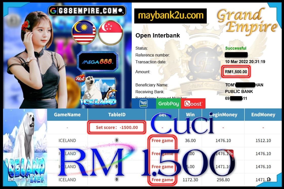 MEGA888 - ICELAND CUCI RM1,500 !!!