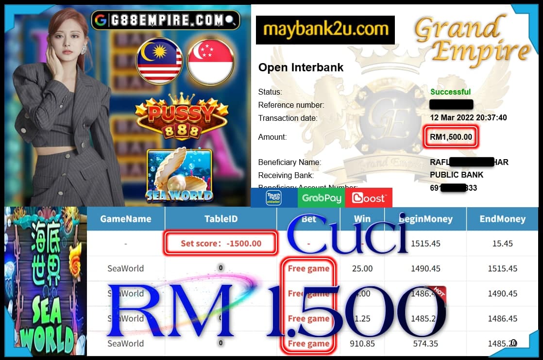 PUSSY888 - SEAWORLD CUCI RM1,500 !!!