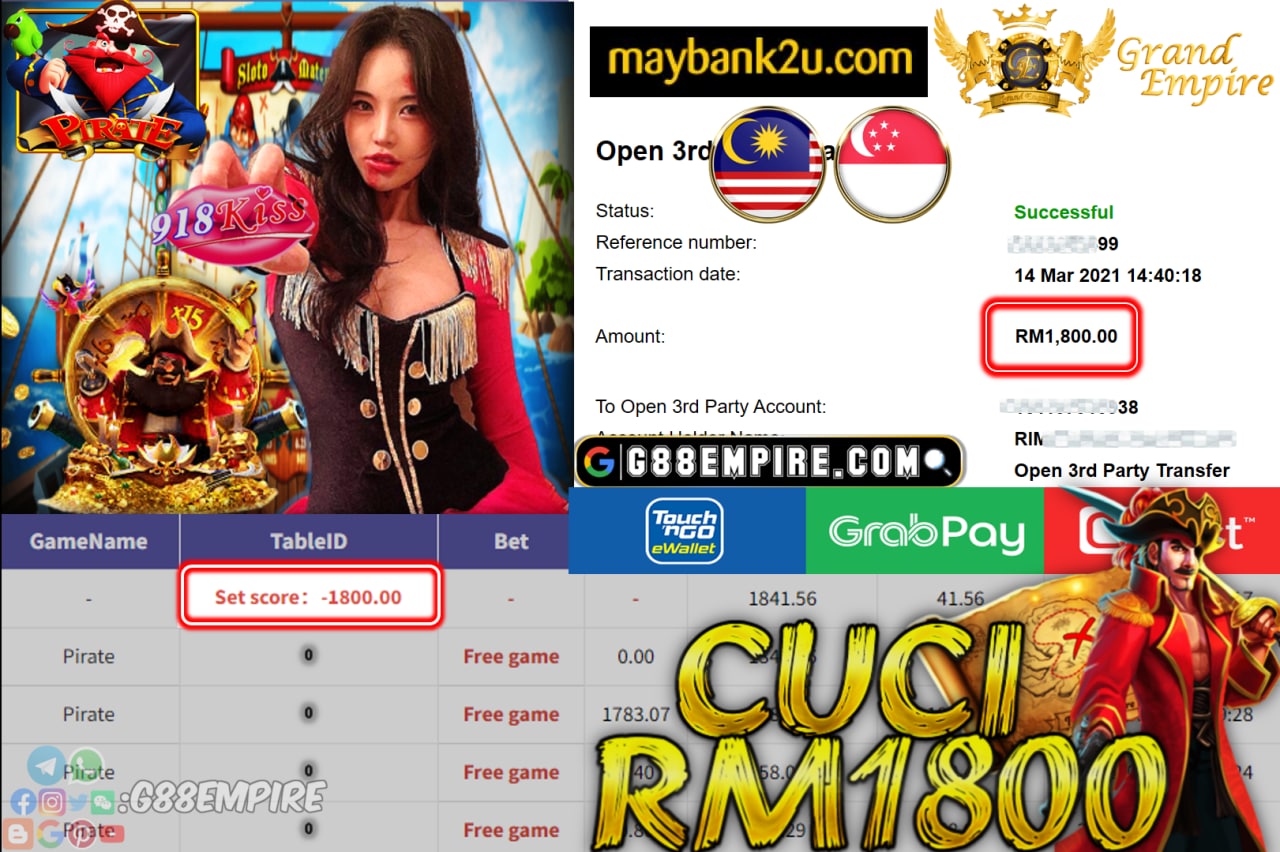 918KISS - PIRATE CUCI RM1,800 !!!