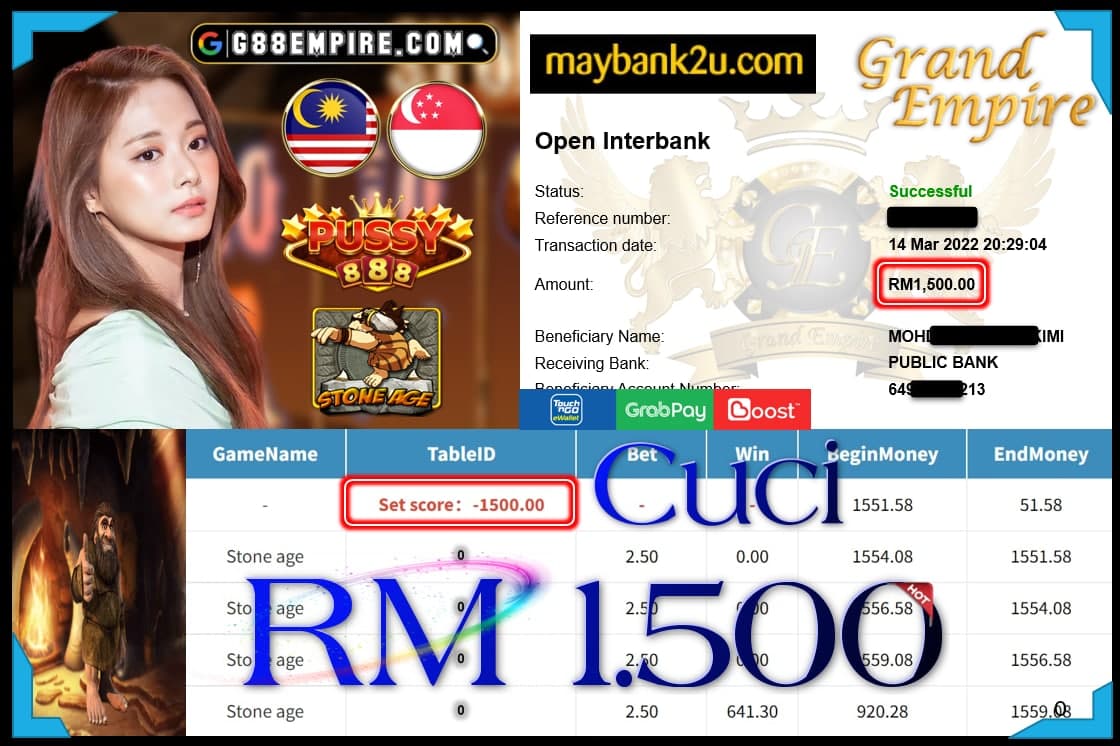 PUSSY888 - STONEAGE CUCI RM1,500 !!!