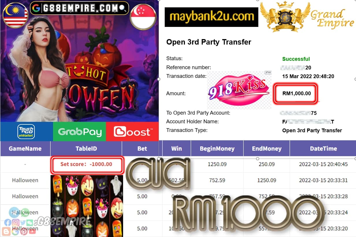 918KISS ORI  - HALLOWEEN CUCI RM1,000 !!