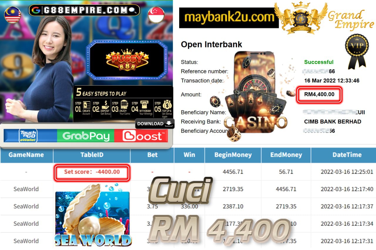 PUSSY888 - SEAWORLD CUCI RM4,400 !!!