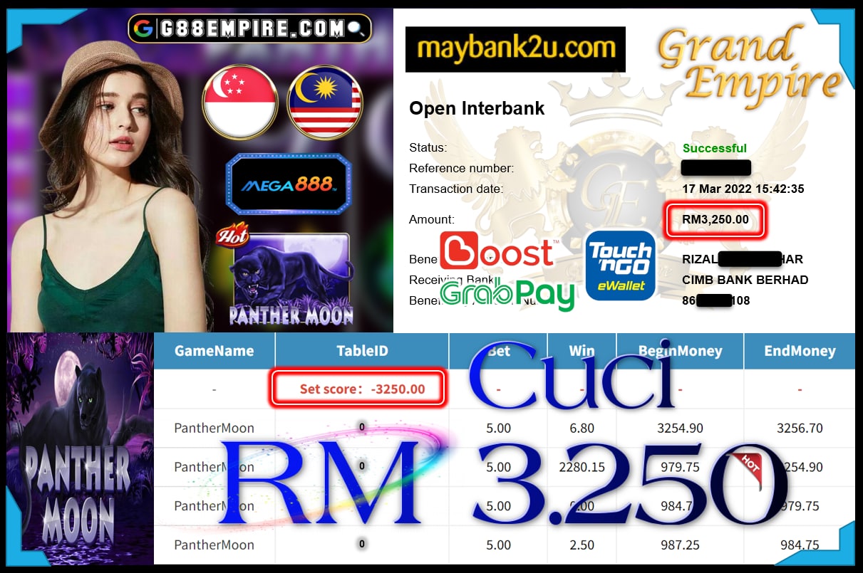 MEGA888 - PANTHERMOON CUCI RM3,250 !!!