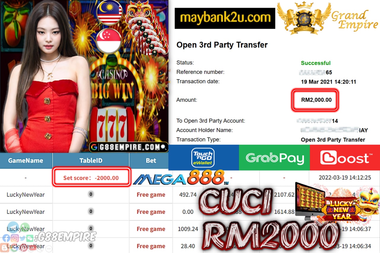 MEGA888 - LUCKYNEWYEAR CUCI RM2,000 !!!