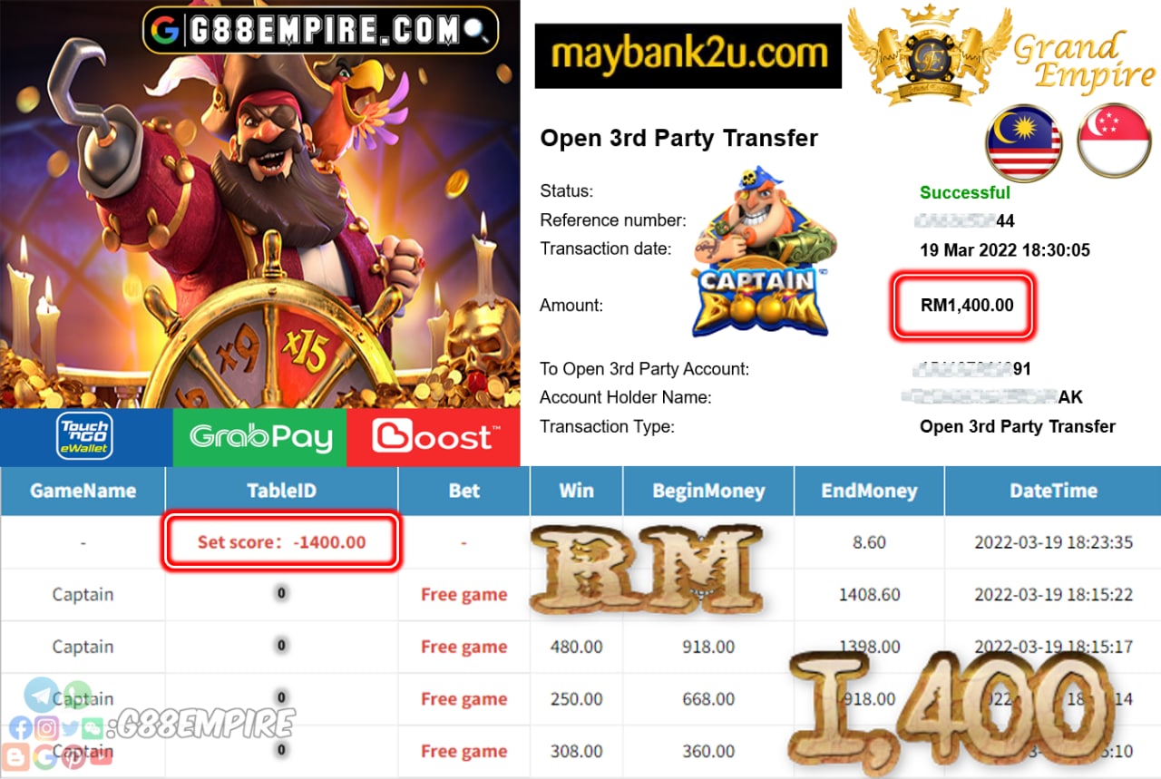 PUSSY888 - CAPTAIN CUCI RM1,400 !!!