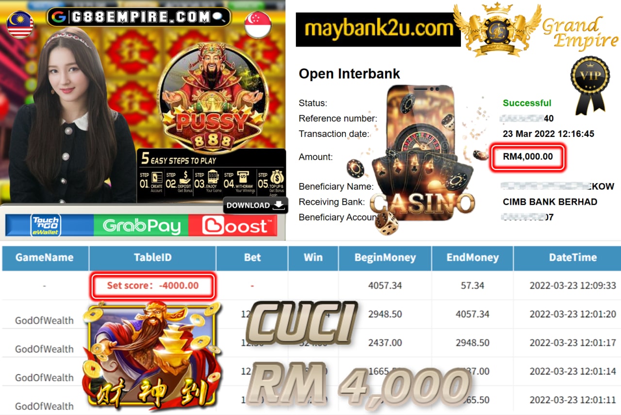 PUSSY888 - GODOFWEALTH CUCI RM4,000 !!!