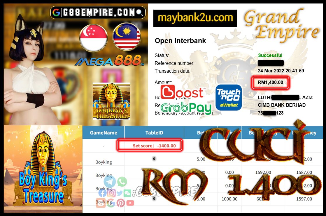 MEGA888  -BOYKING CUCI RM1.400!!!