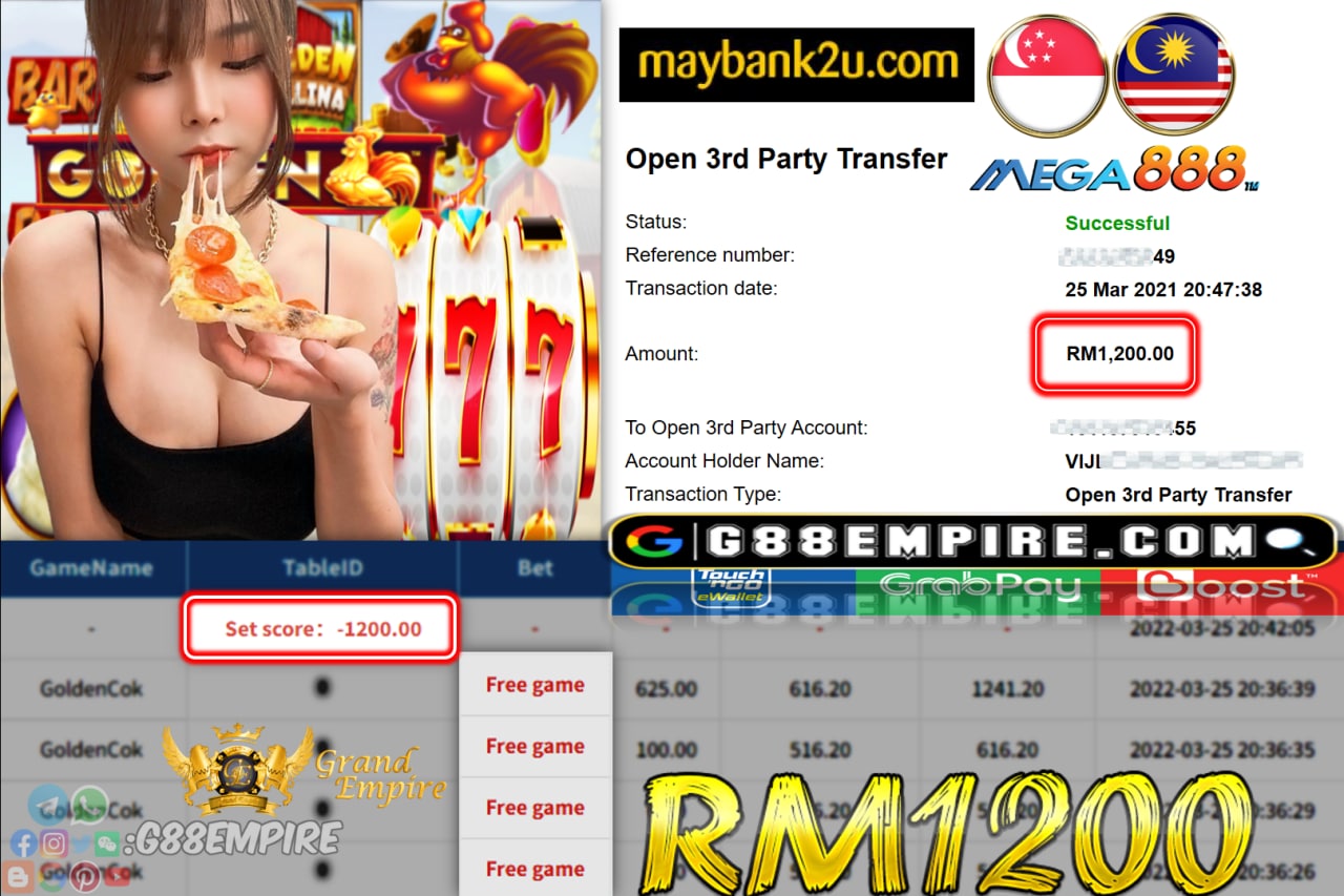 MEGA888  - GOLDENCOK CUCI RM1.200!!!