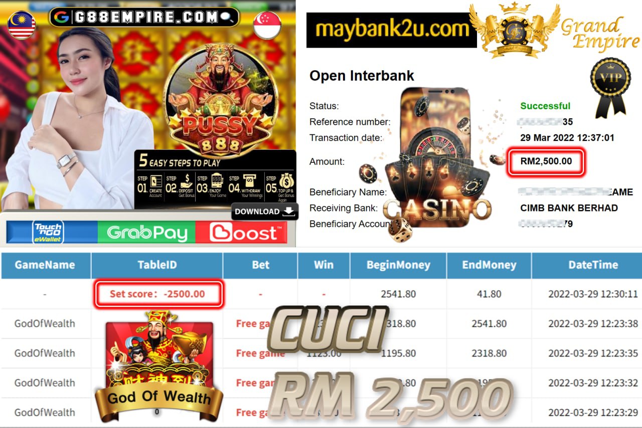 PUSSY888 - GODOFWEALTH CUCI RM2,500 !!!