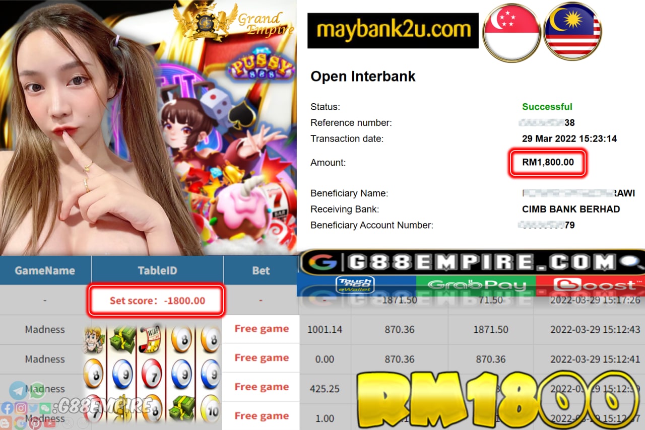 PUSSY888 - MADNESS CUCI RM1,800 !!!