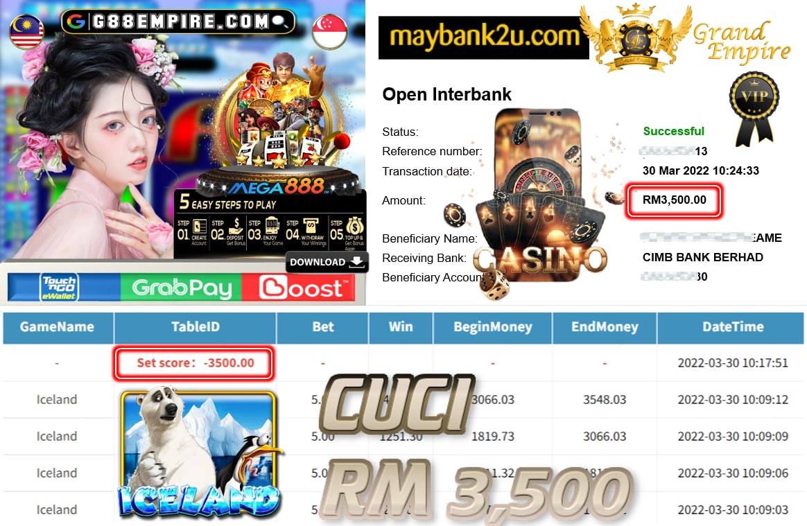 MEGA888 - ICELAND CUCI RM3,500 !!!