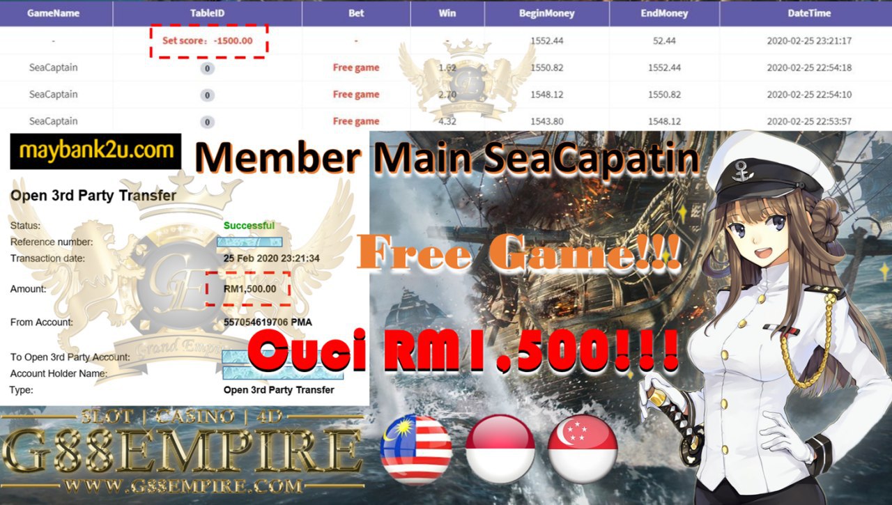 MEMBER MAIN SEACAPTAIN CUCI RM1,500!!!