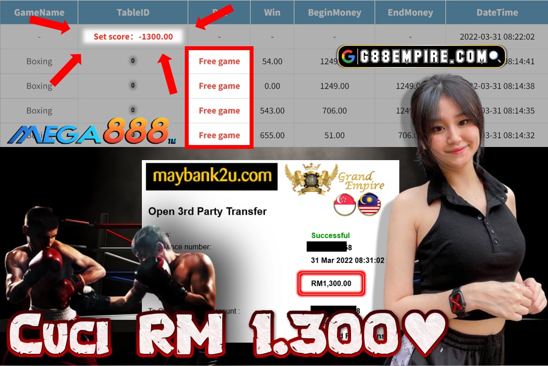 MEGA888 - BOXING CUCI RM1,300 !!!