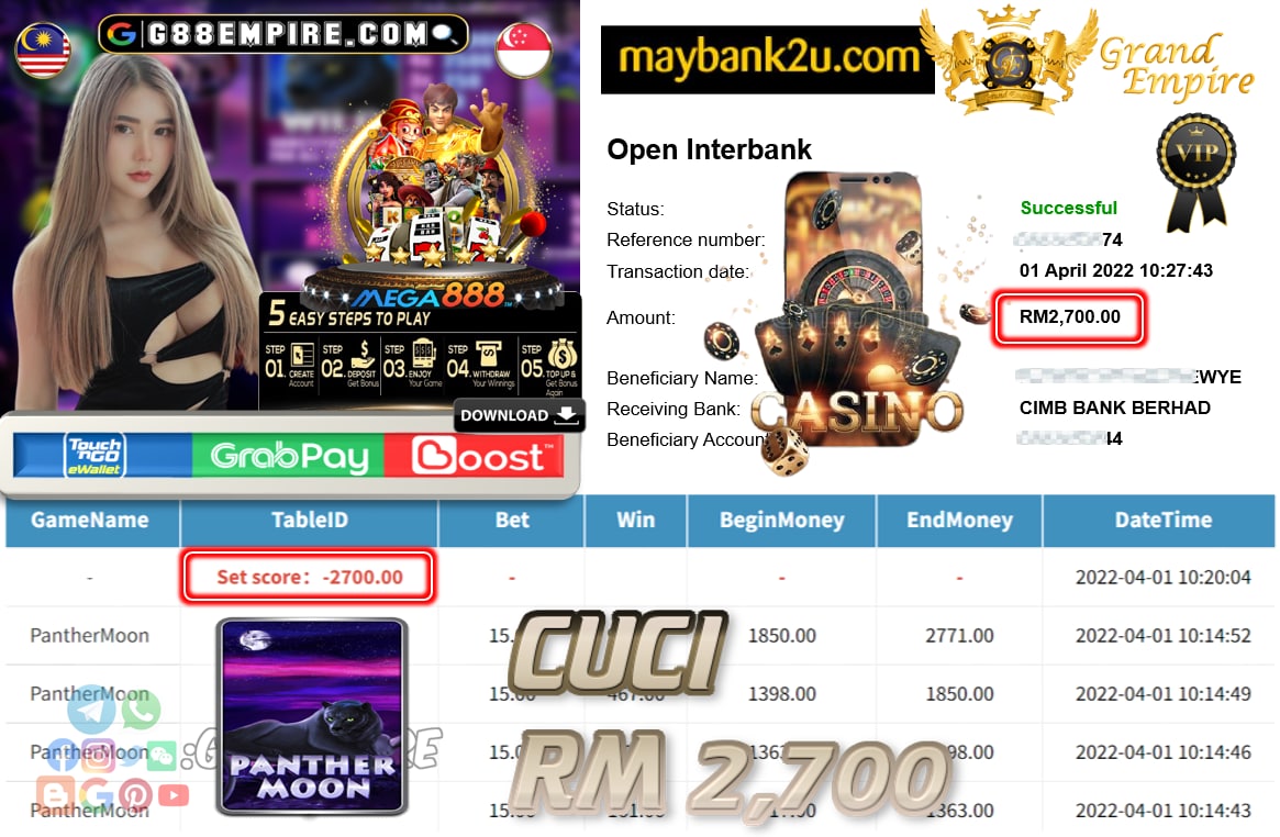 MEGA888 - PANTHERMOON CUCI RM2,700 !!!