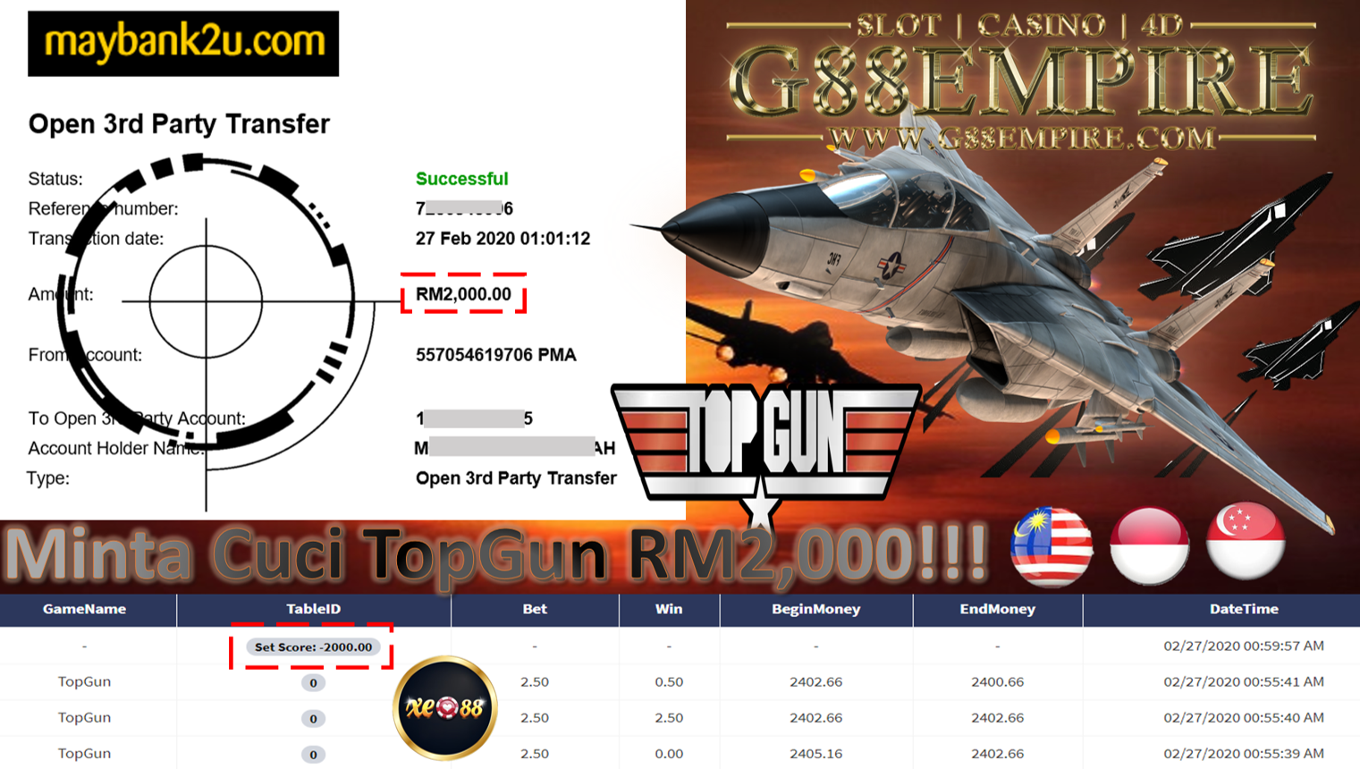 MEMBER MINTA CUCI TOPGUN RM2,000!!!