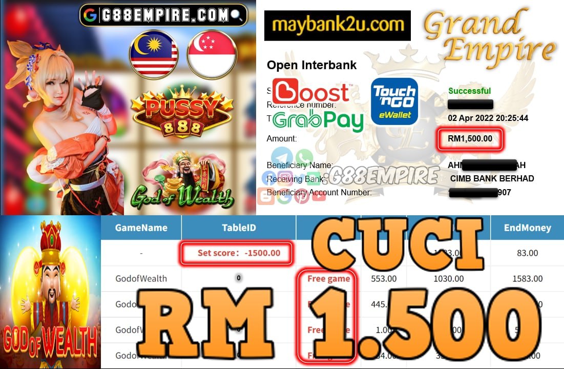 PUSSY888 - GODOFWEALTH CUCI - RM1.500 !!!