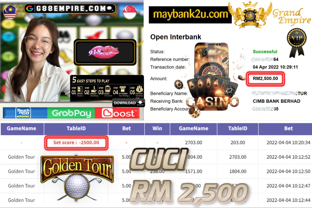 918KISS - GOLDENTOUR CUCI RM2,500 !!!