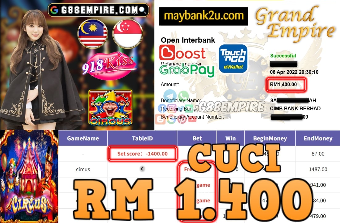 918KISS - CIRCUS -CUCI RM1.400 !!!!