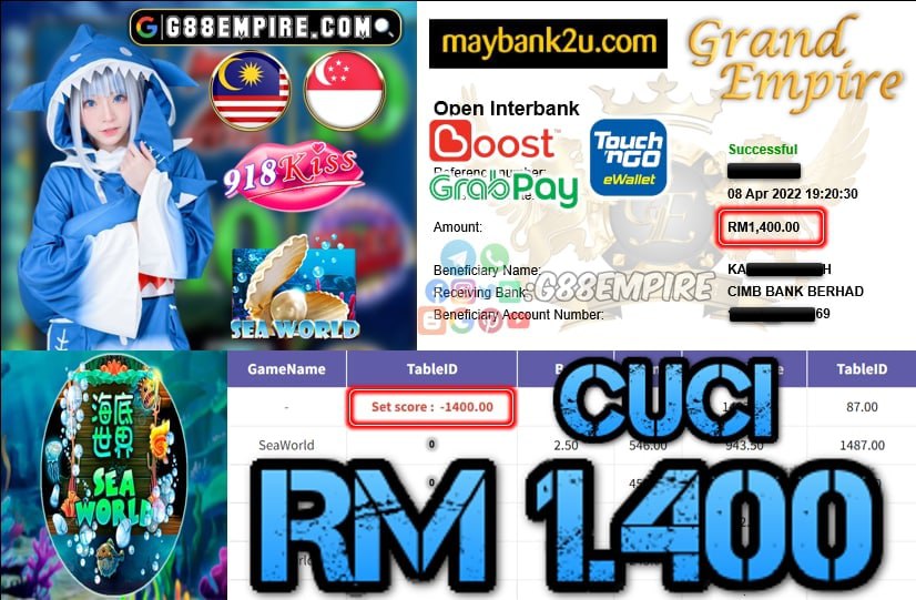 918KISS - SEAWORLD - CUCI RM1.400 !!!