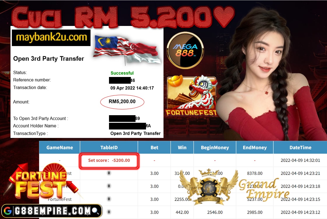 MEGA888 - FORTUNEFEST CUCI RM5,200 !!!