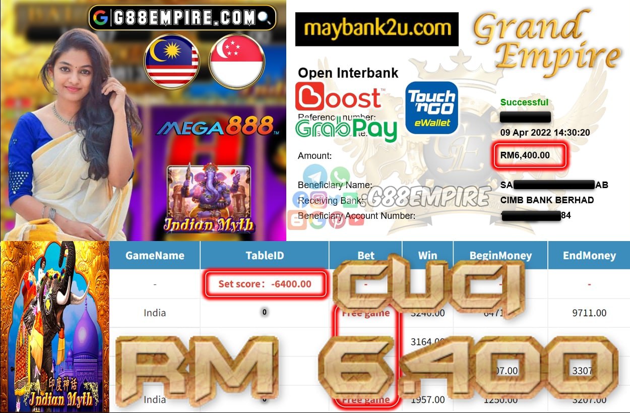 MEGA888 - INDIAMYTH - CUCI RM6.400 !!!!!