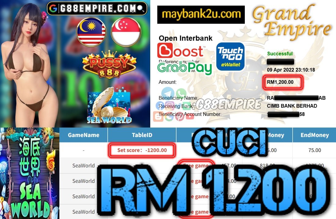 PUSSY888 - SEAWORLD - CUCI RM1.200 !!!!