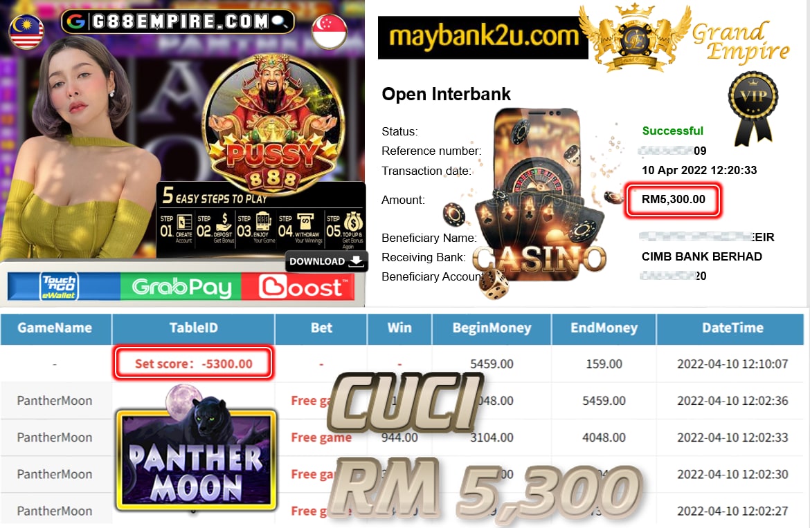 PUSSY888 - PANTHERMOON CUCI RM5,300 !!!
