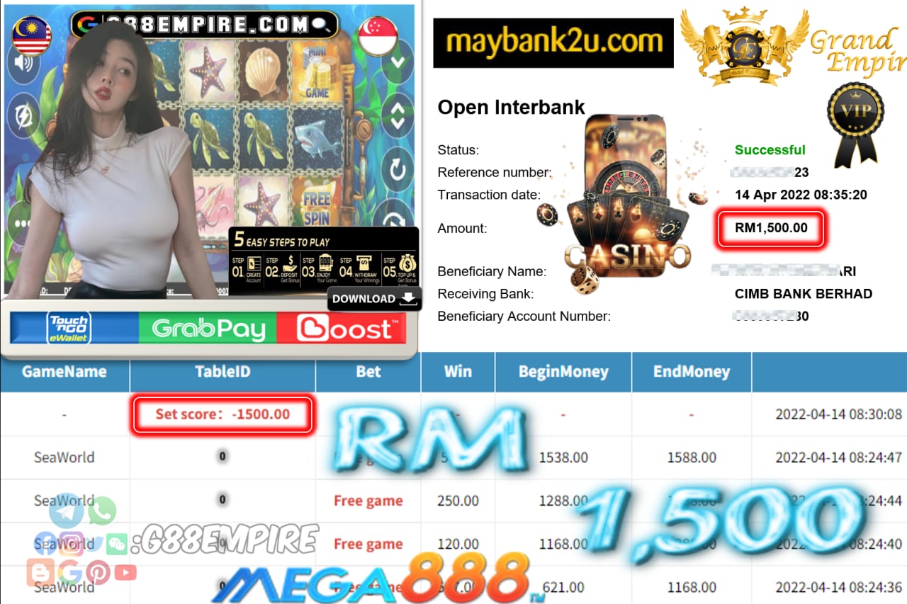 MEGA888 - SEAWORLD - CUCI RM1.500 !!!!