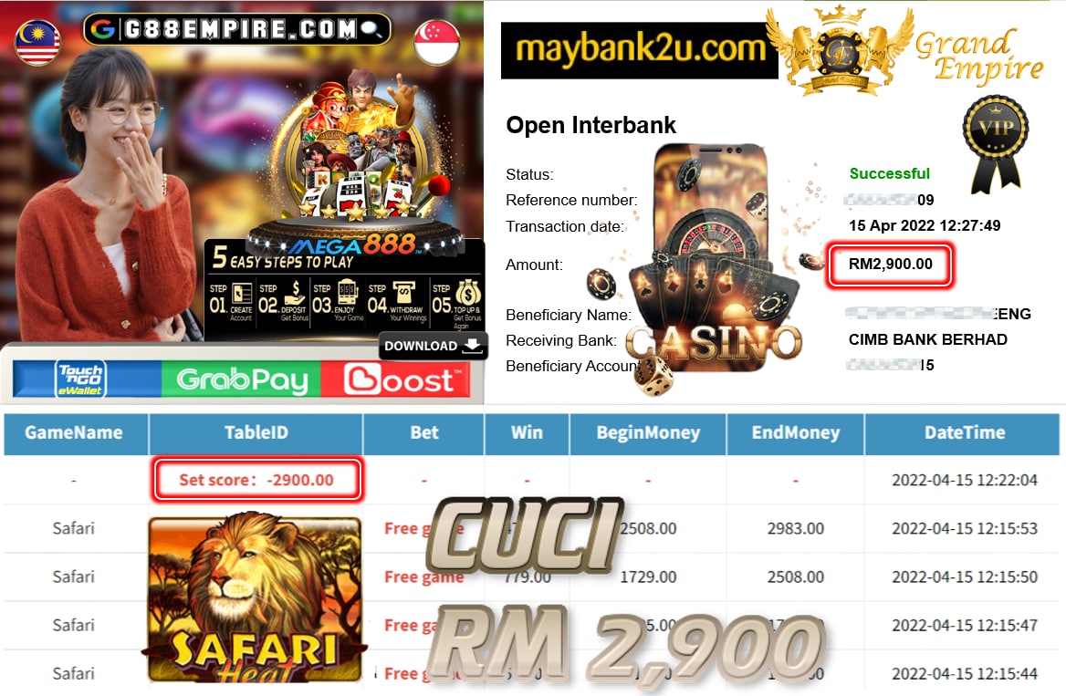 MEGA888 - SAFARI CUCI RM2,900 !!!