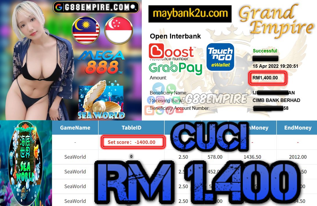 MEGA888 - SEAWORLD - CUCI RM1.400 !!!!