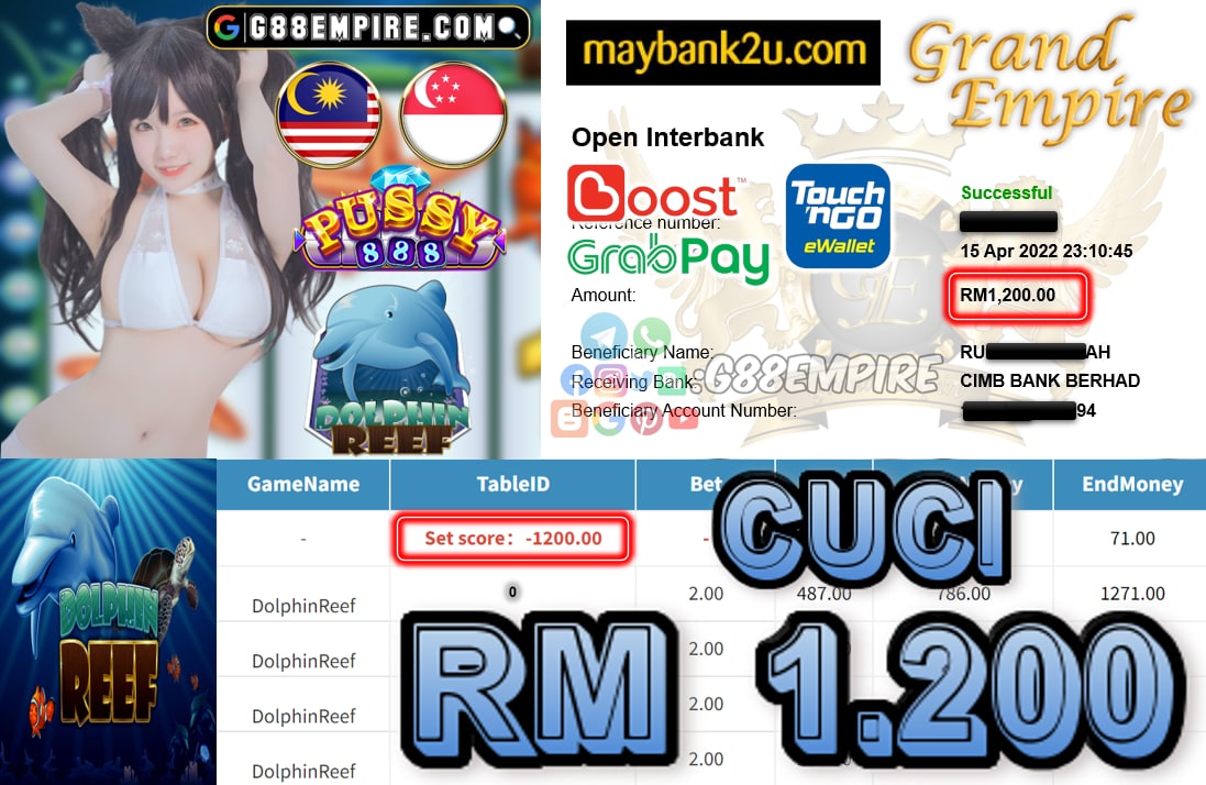PUSSY888 - DOLPHINREEF - CUCI RM1.200 !!!!!