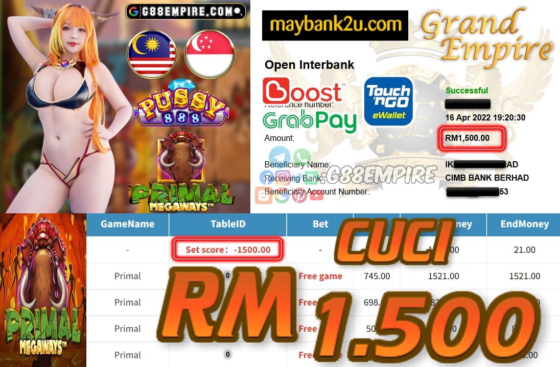 PUSSY888 - PRIMAL - CUCI RM1.500 !!!!