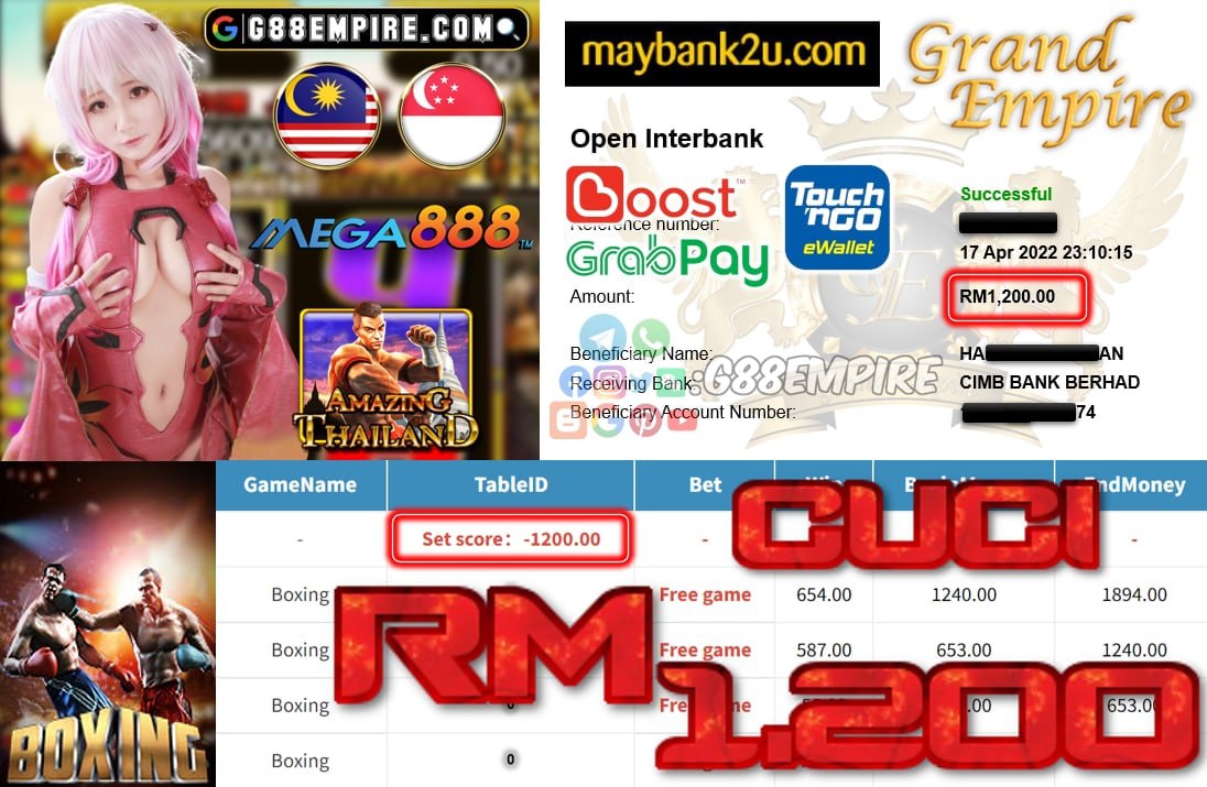 MEGA888 - BOXING - CUCI RM1.200 !!!!