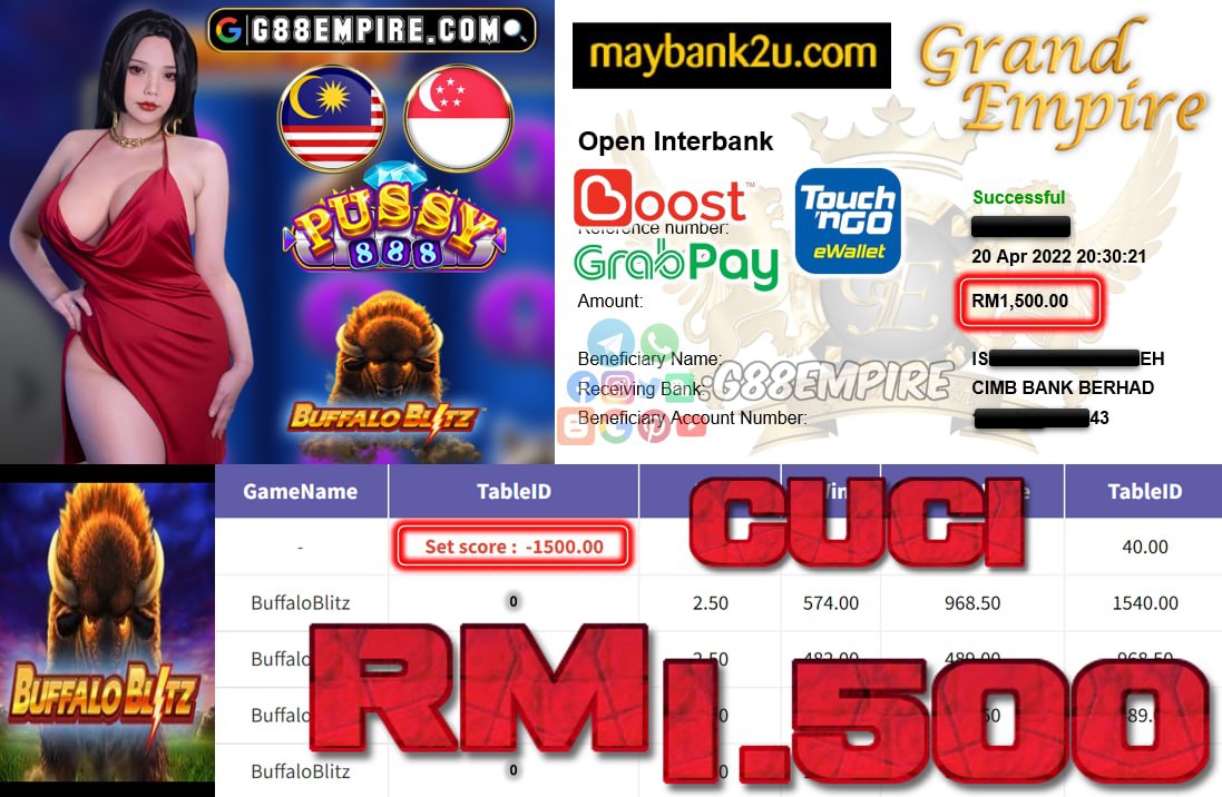 PUSSY888 - BUFFALOBLITZ - CUCI RM1.500 !!!!!