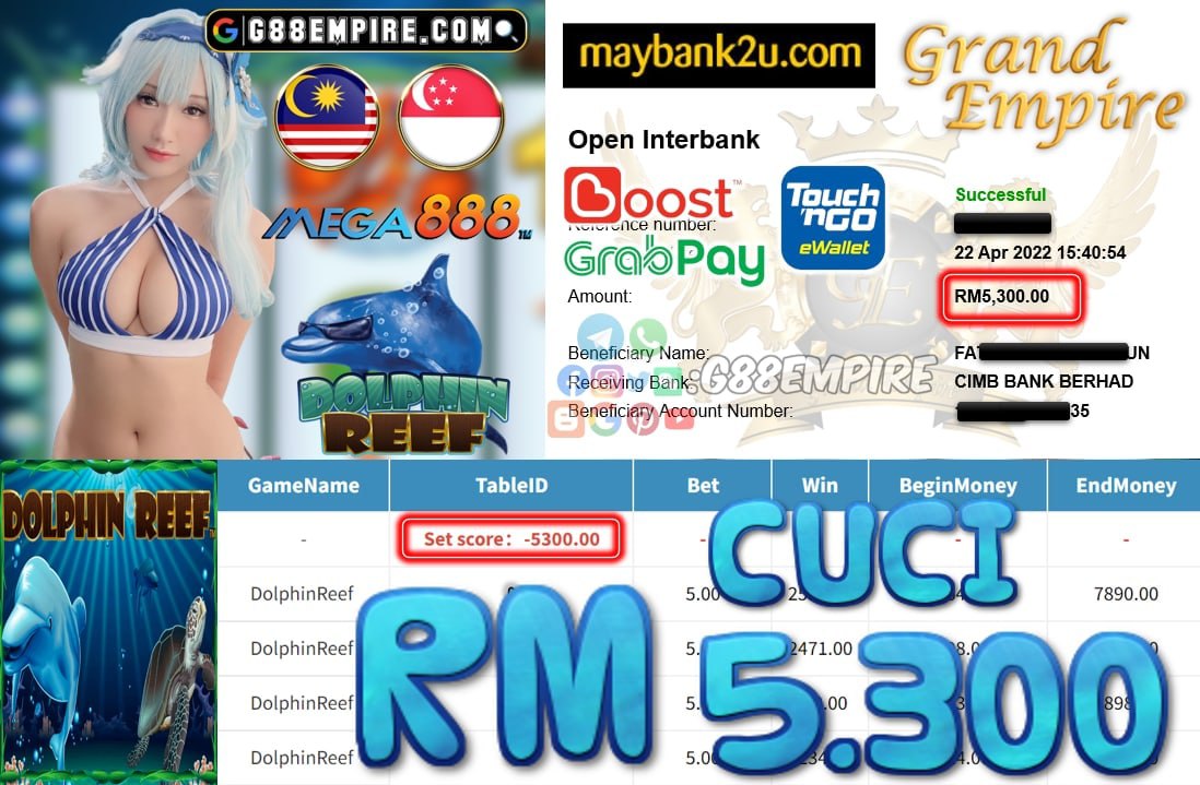 MEGA888 - DOLPHINREEF - CUCI RM5.300 !!!!!