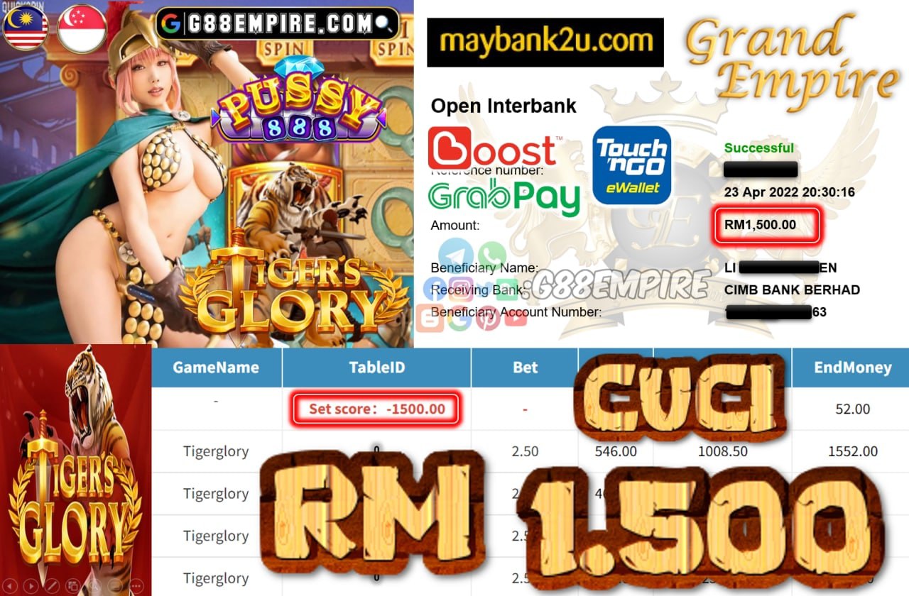 PUSSY888 - TIGERGLORY - CUCI RM1.500 !!!!!