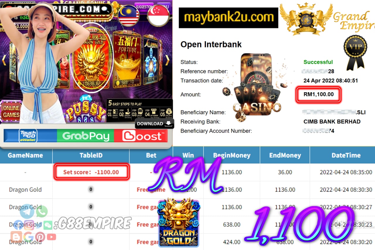 PUSSY888 - DRAGON GOLD - CUCI RM1.100 !!!!