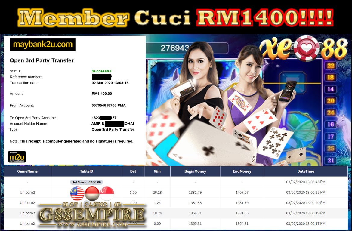 MEMBER MAIN XE88 UNICORN2 CUCI RM1400!!!