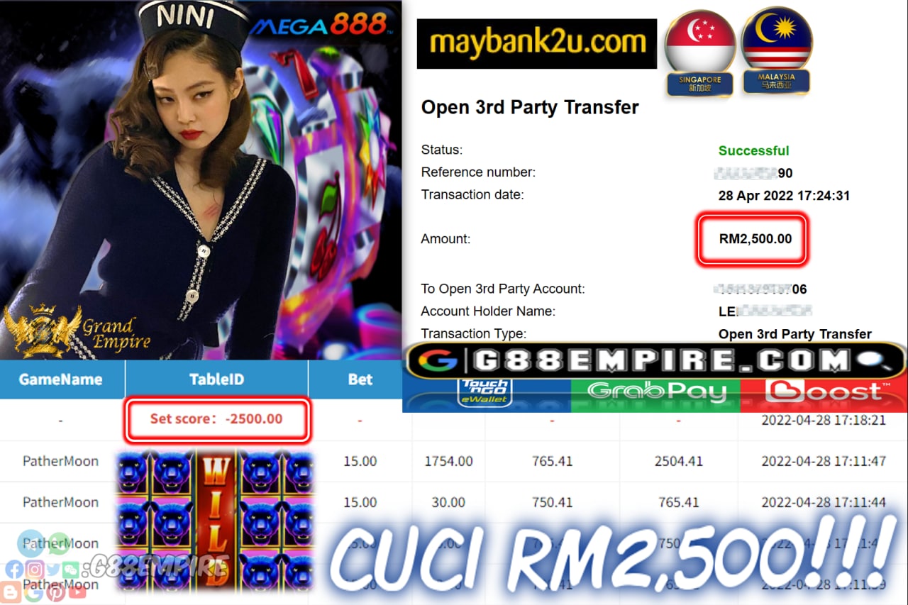 MEGA888 - PATHERMOON CUCI RM2,500 !!!