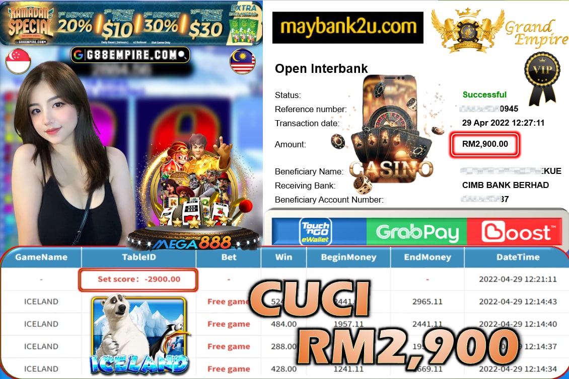 MEGA888 - ICELAND CUCI RM2,900 !!!