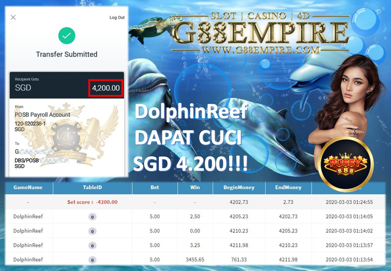 DOLPHINREEF DAPAT CUCI SGD 4.200!!!