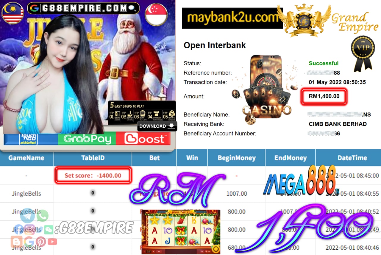 MEGA888 - JINGLEBELLS CUCI RM1,400 !!!